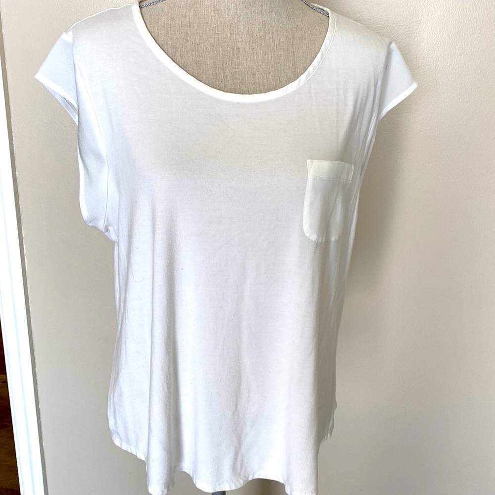 Calvin Klein white cap sleeve top